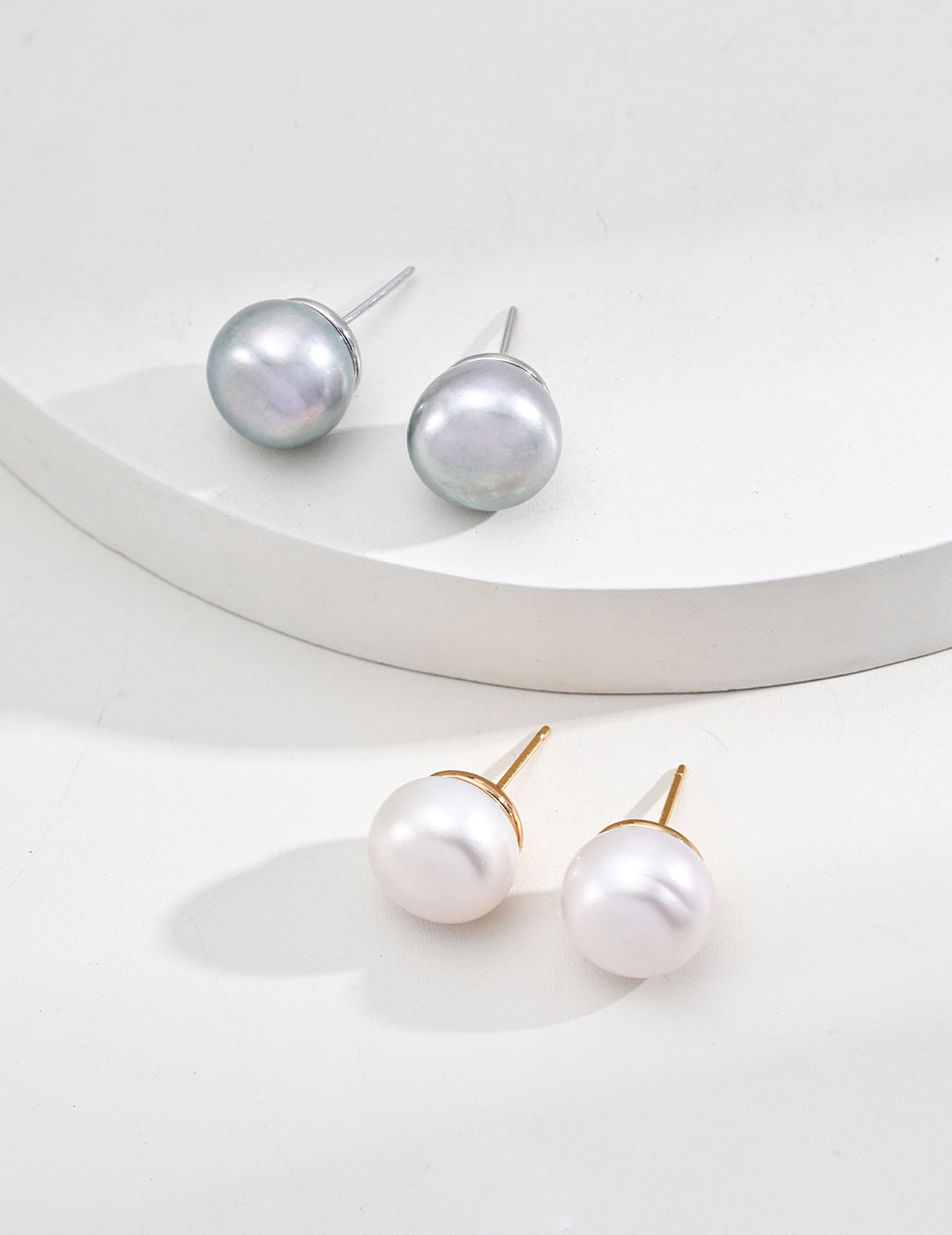 Lustrous Pearl Stud Earrings