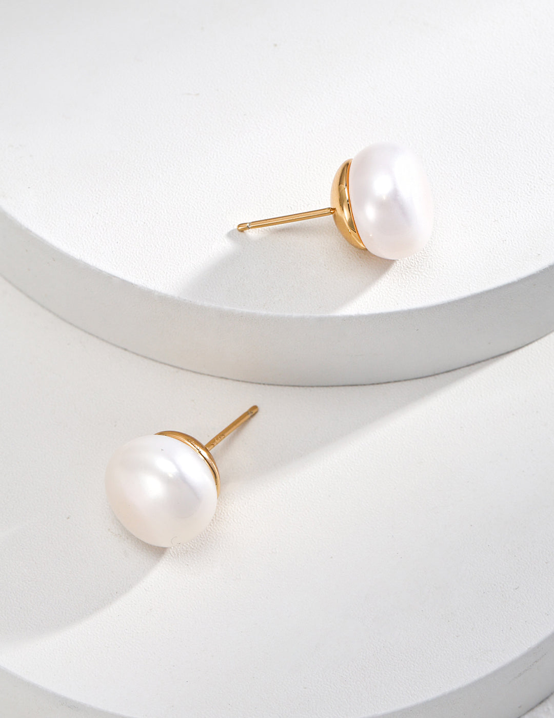 Lustrous Pearl Stud Earrings