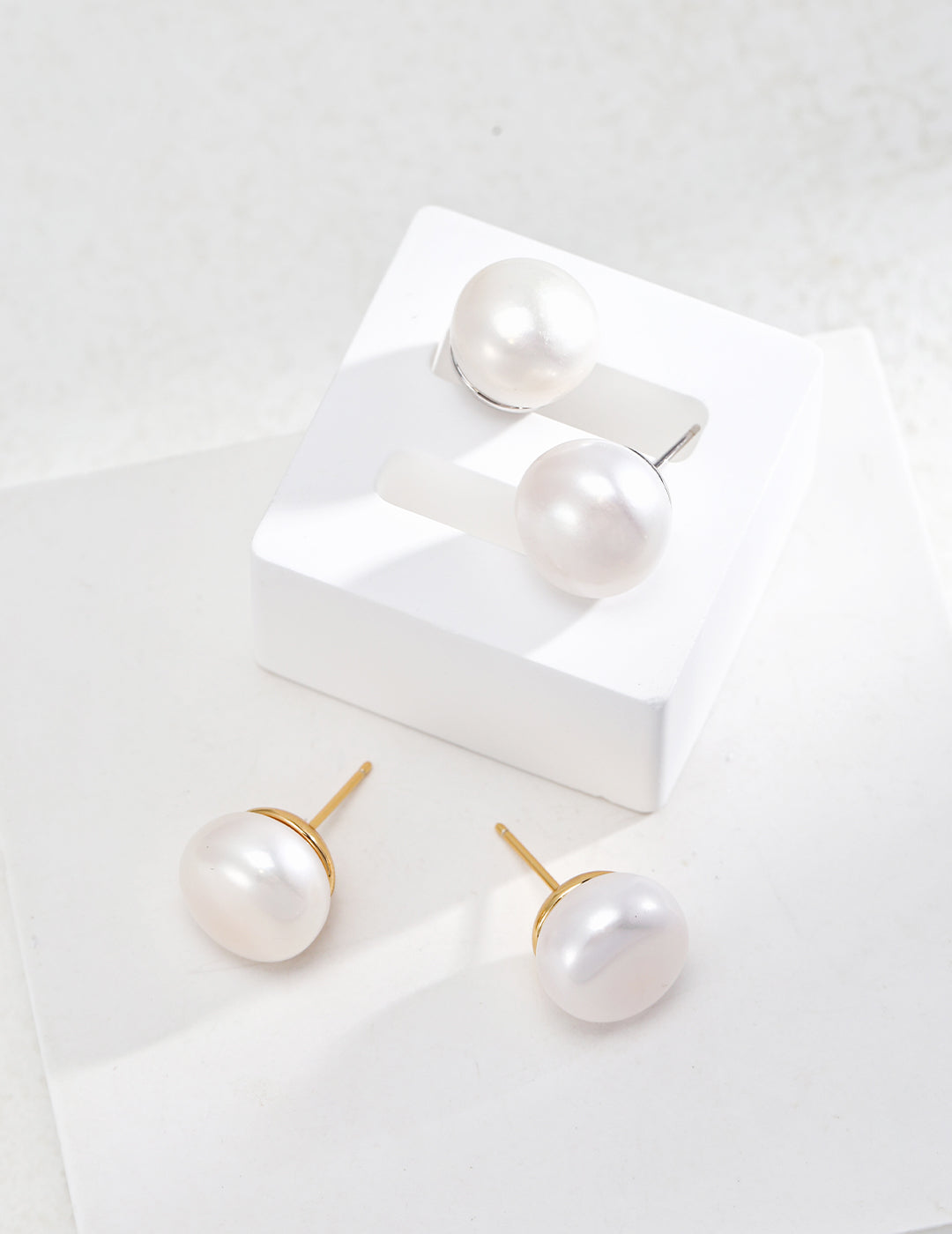 Lustrous Pearl Stud Earrings