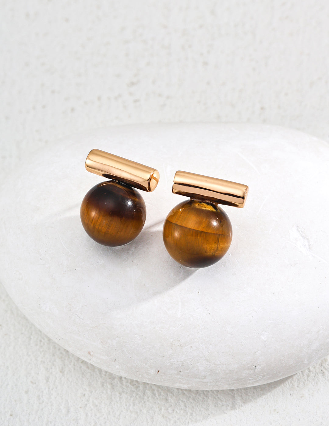 Elegant Gemstone Sphere Earrings